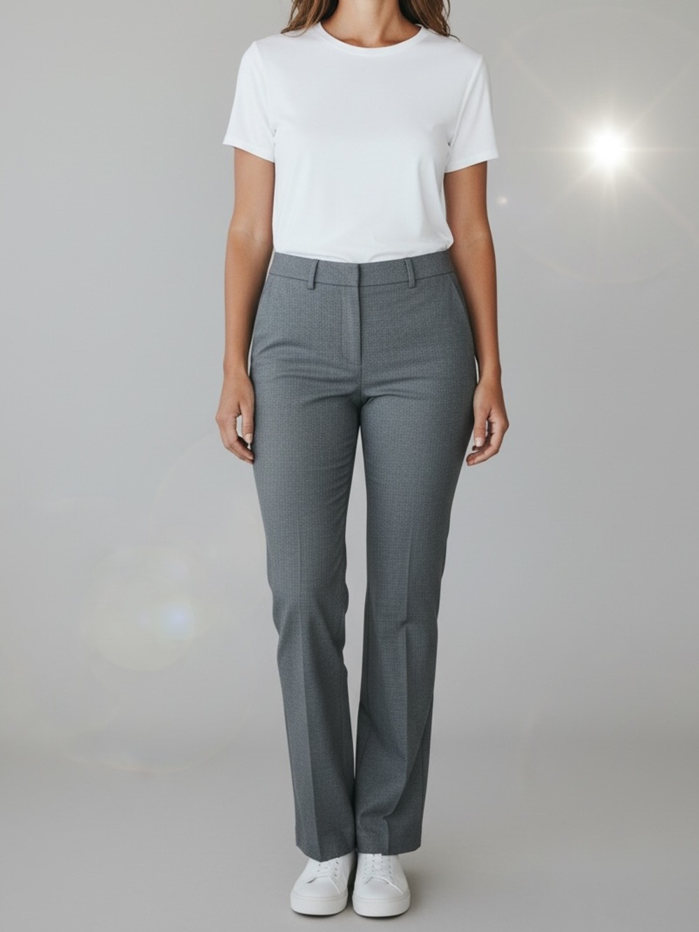 Worthington Curvy Fit Gray Trouser Pants Women’s Size 4 Career Office Bootcut